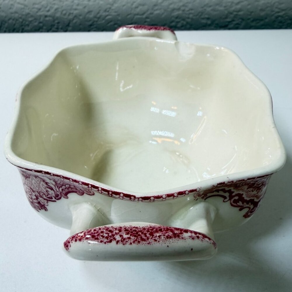 🏰 VTG Johnson Brothers "Old Britain Castles" Open Sugar Bowl Pink/Red *READ* 🏰 - Picture 9 of 16